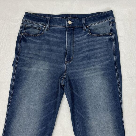 White House Black Market Denim - White House Black Market Jeans Womens 12L Blue The Skinny Flare Stretch Denim